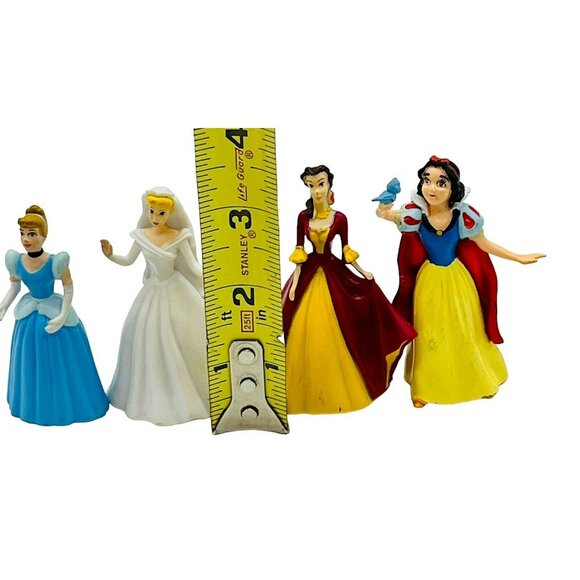 Disney Princess Figures Cinderella Snow White Belle Cake Topper 2 inch Lot of 4 - Picture 11 of 11